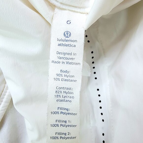 Lululemon Women's White Run For Cold Primaloft Full Zip Puffer Jacket Size 6 - Picture 8 of 10